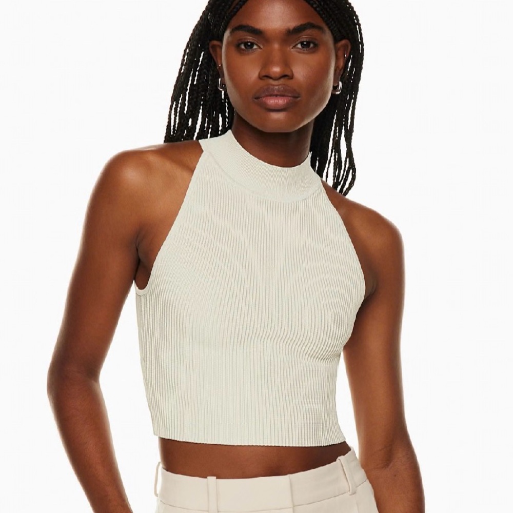 Babaton Sculpt Knit Halter Crop Top - Saville, XL